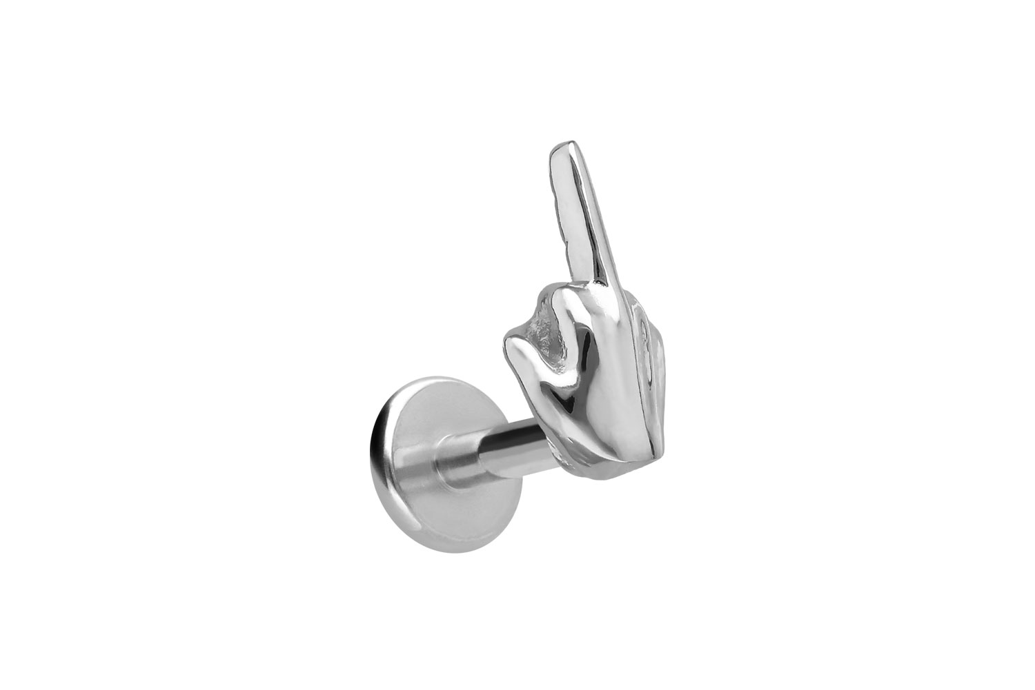 Titan Labret mit Innengewinde MITTELFINGER