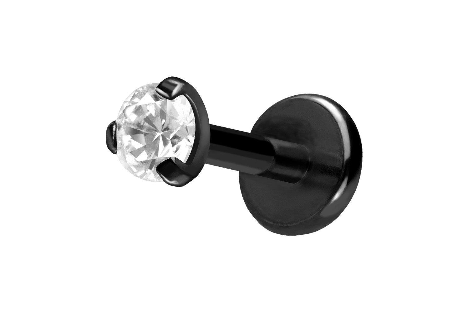 Titanium labret with push fit SET CRYSTAL