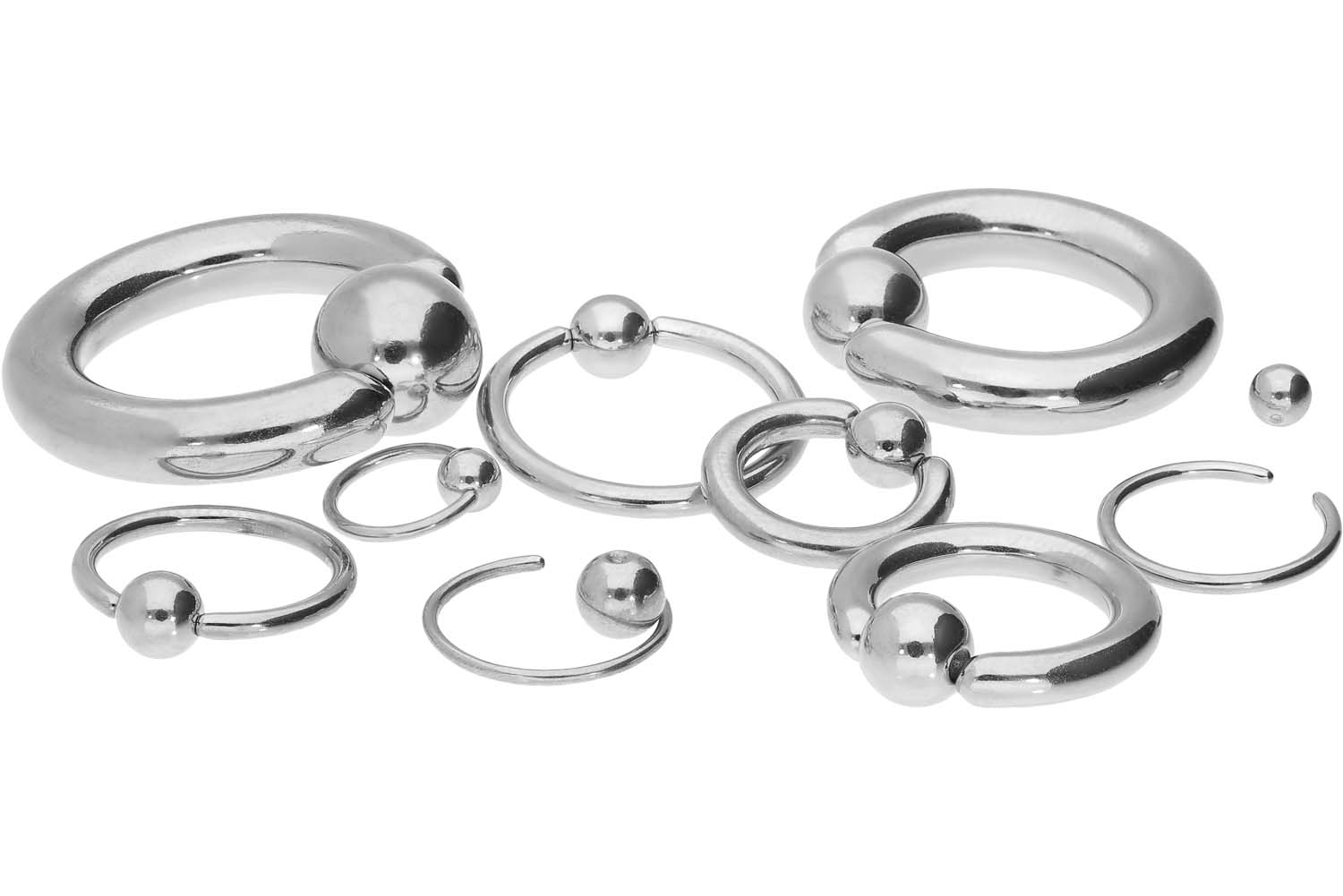 Surgical steel ball closure ring