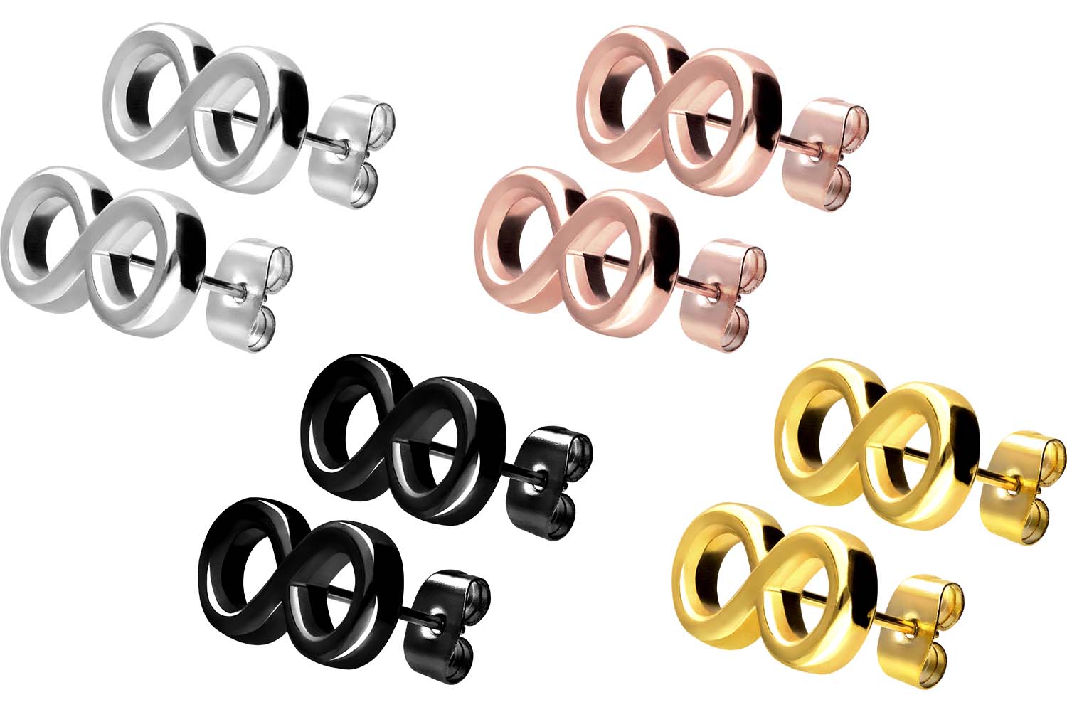 Surgical steel ear studs INFINITY ++SALE++