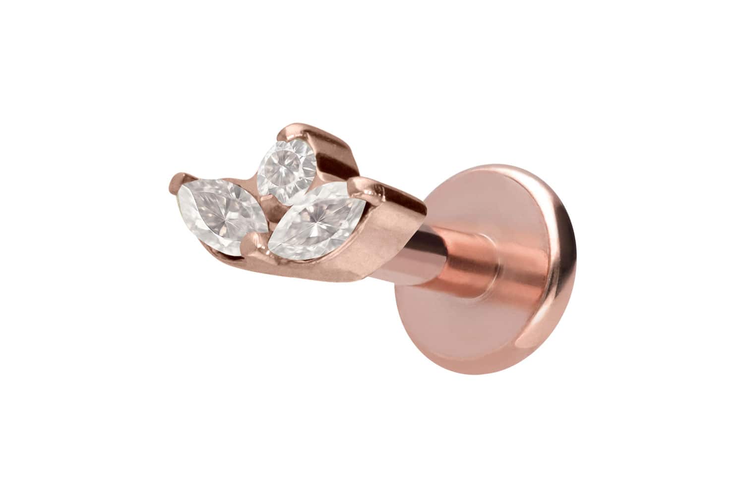 Titanium labret with internal thread LOTUS BLOSSOM