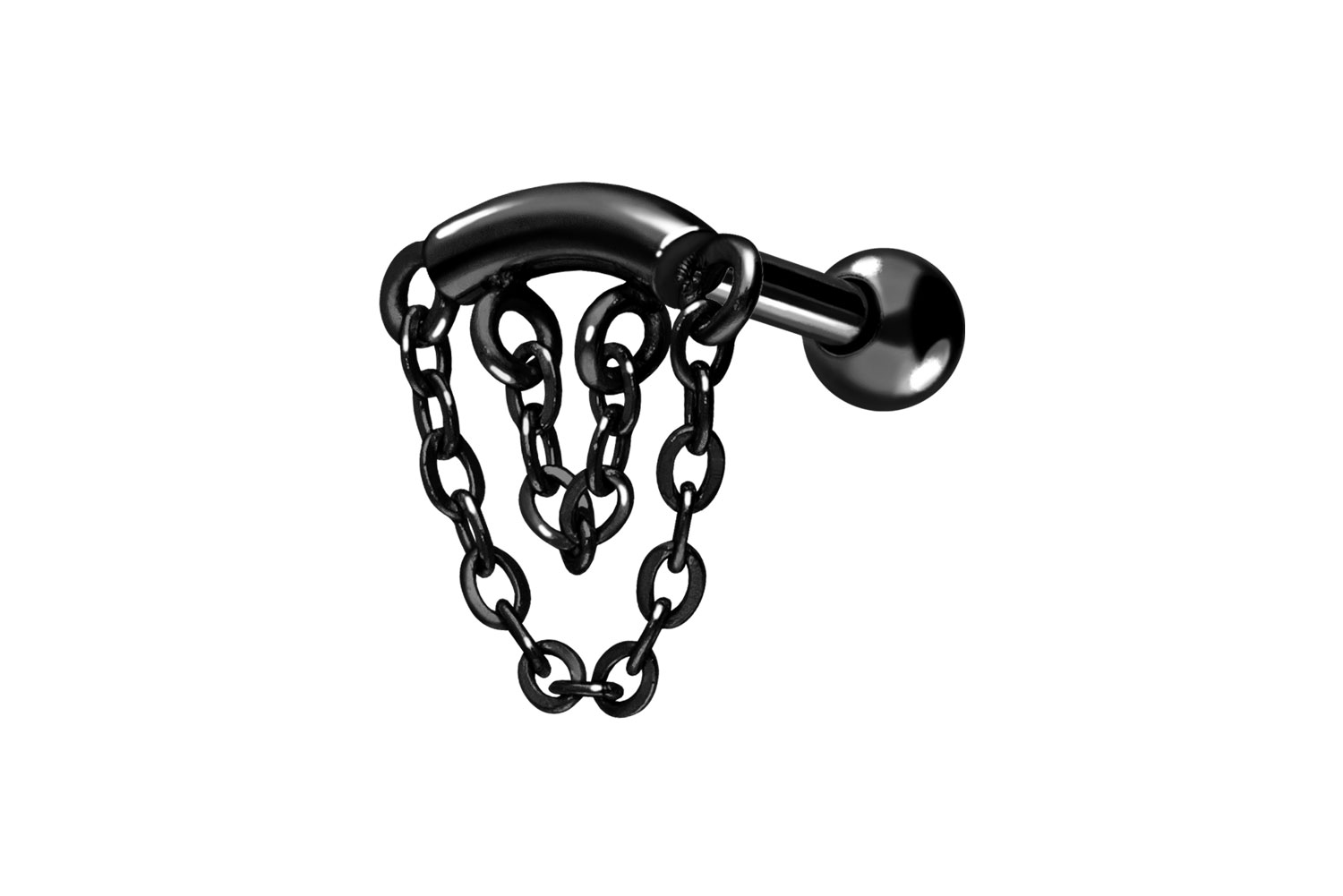 Sugrical steel ear piercing ARCH + 2 CHAINS