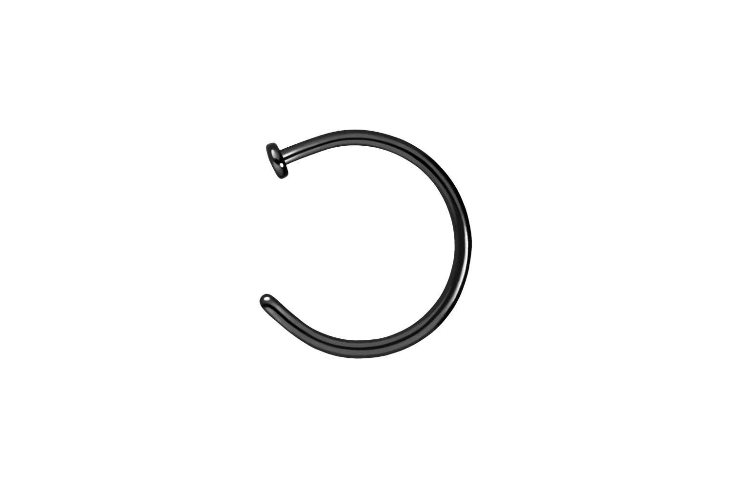 Surgical steel nose ring open PLATE