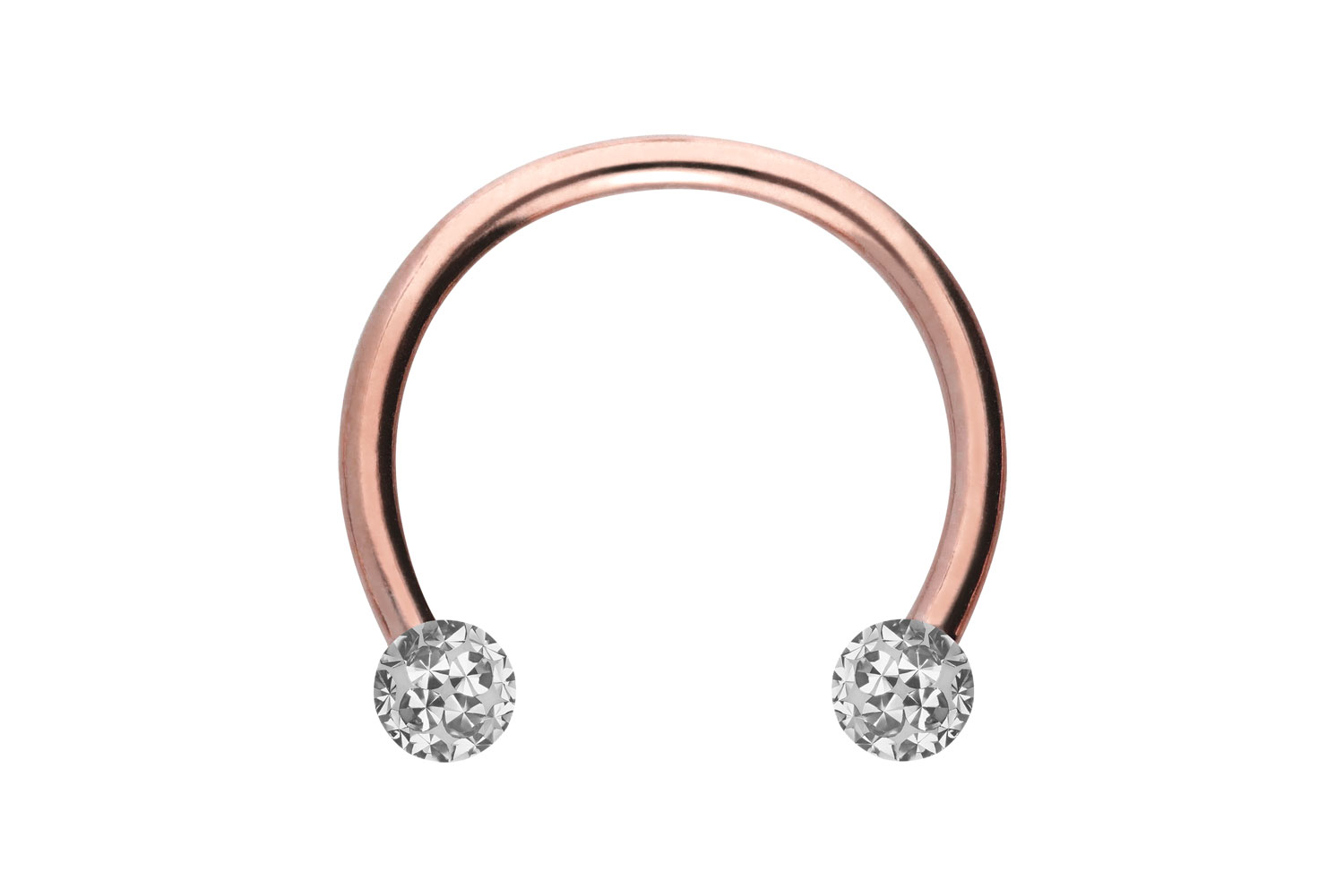 Surgical steel circular barbell EPOXY BALLS