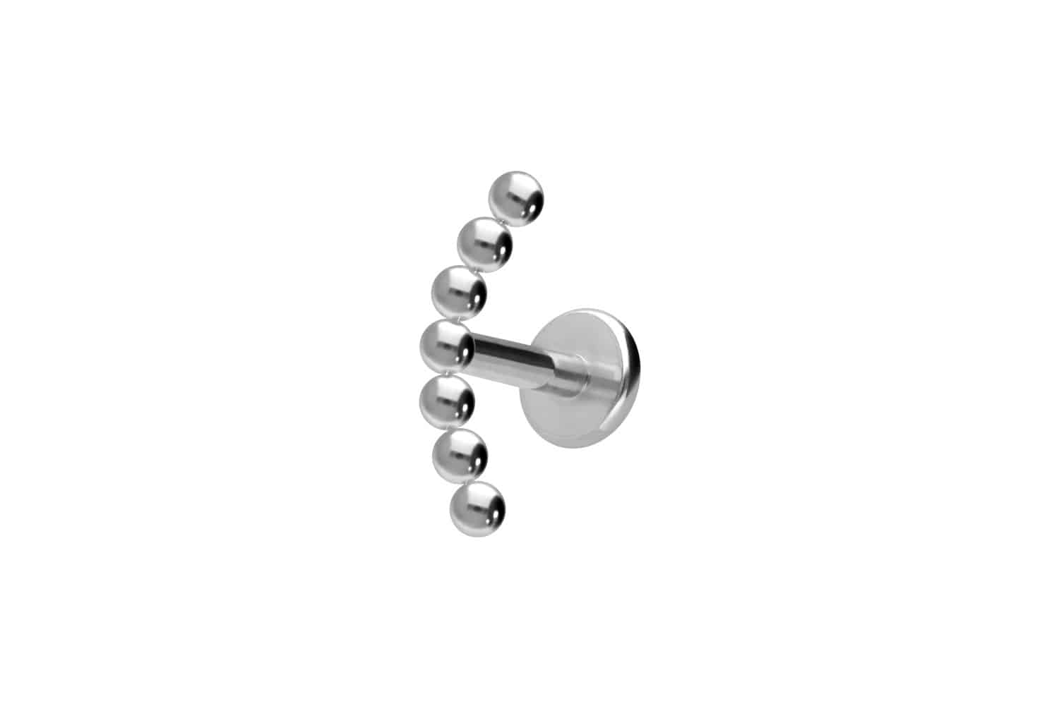 Titanium labret with internal thread 7 BALLS