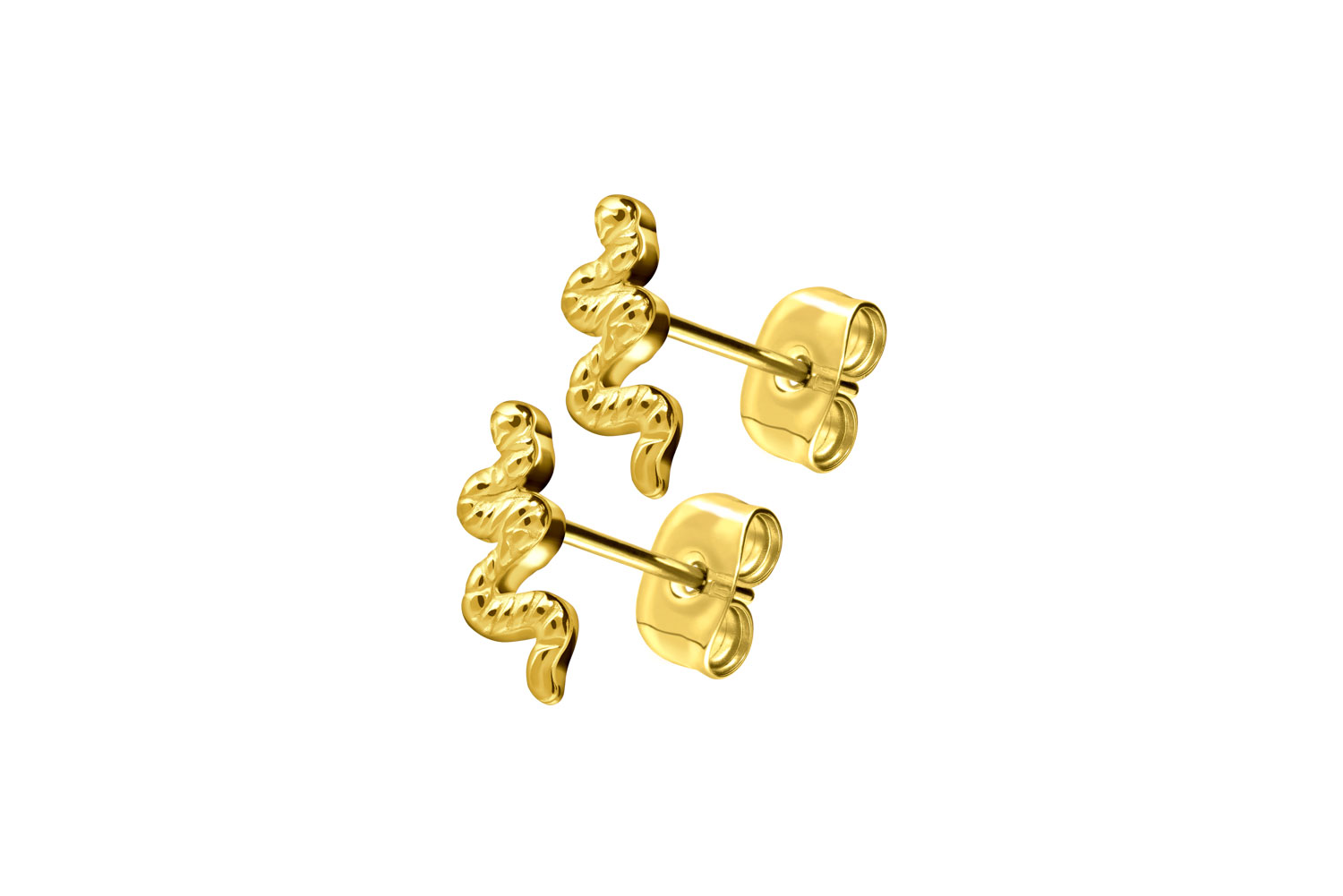 Titanium ear studs SNAKE