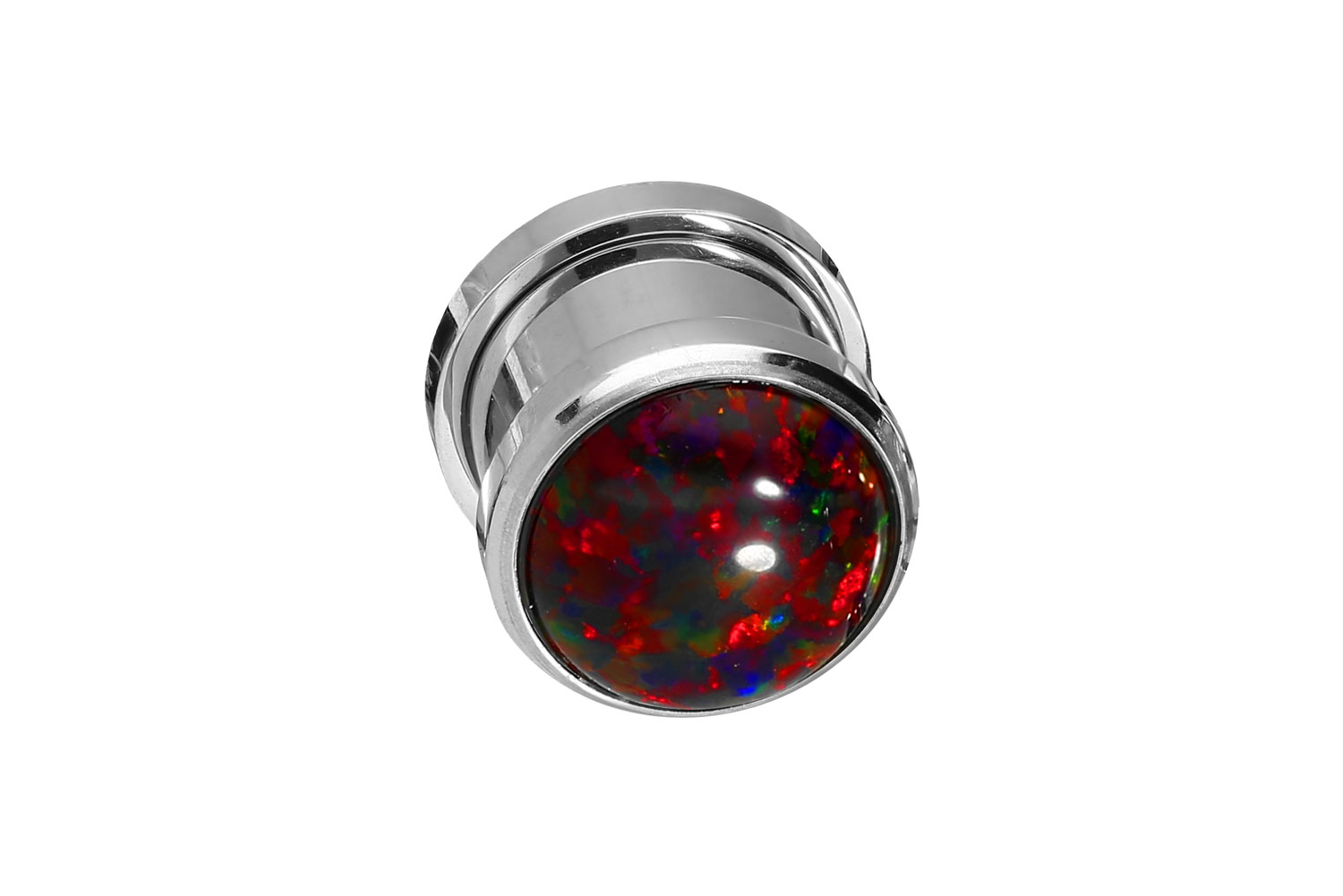 Chirurgenstahl Plug SYNTHETISCHER OPAL ++SALE++