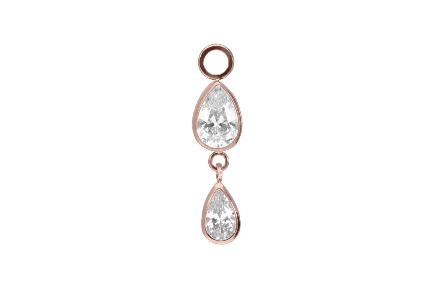 Titanium pendant for clickers 2 CRYSTAL DROPS