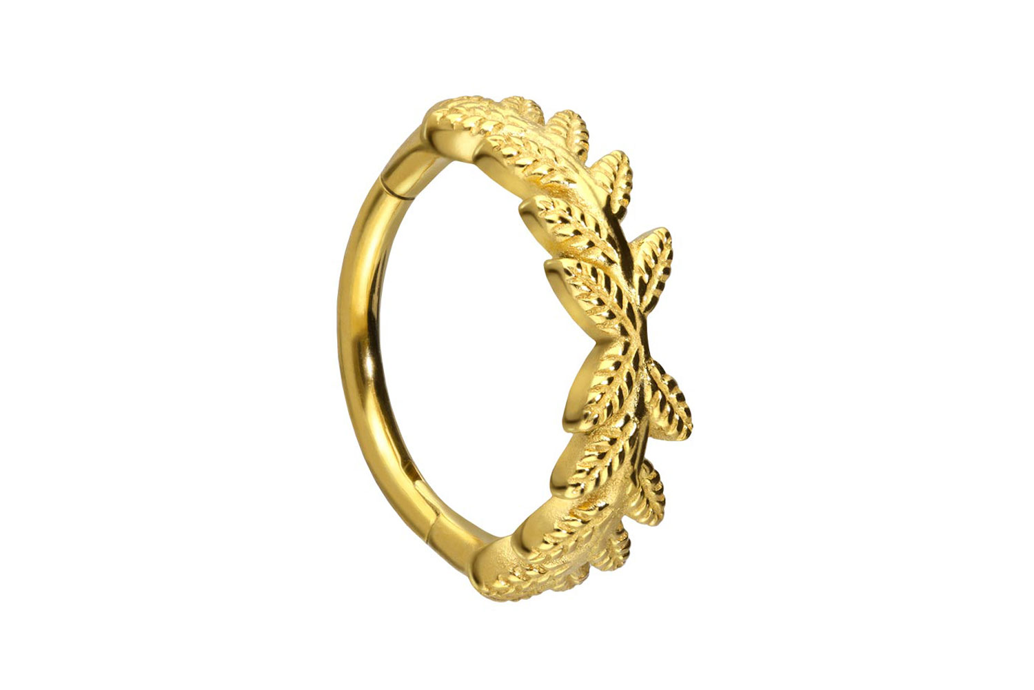 Chirurgenstahl Segmentring Clicker BLÄTTERKRANZ