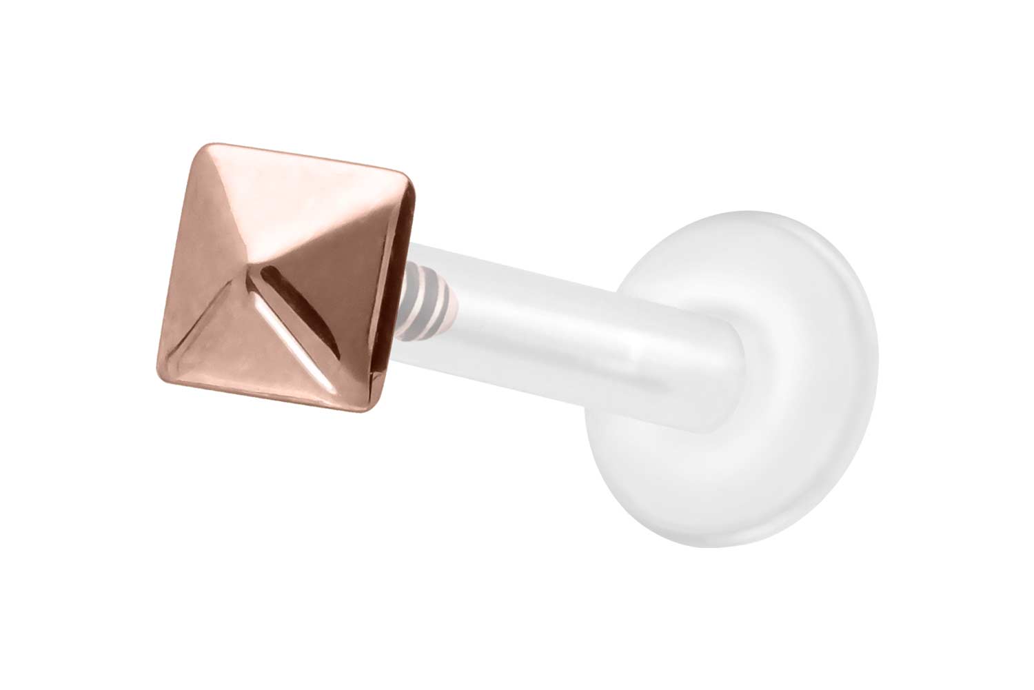 PTFE labret with internal thread + titanium attachment PYRAMID