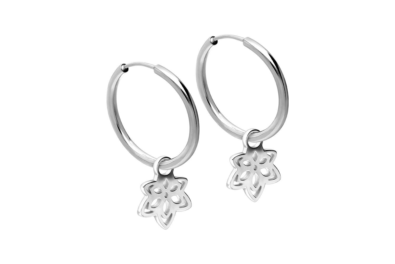 Surgical steel ear clicker creoles BLOSSOM