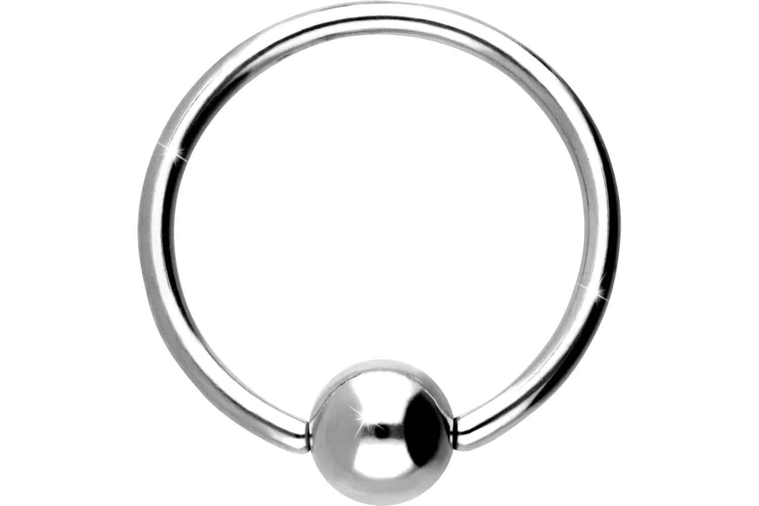 Titanium ball closure ring