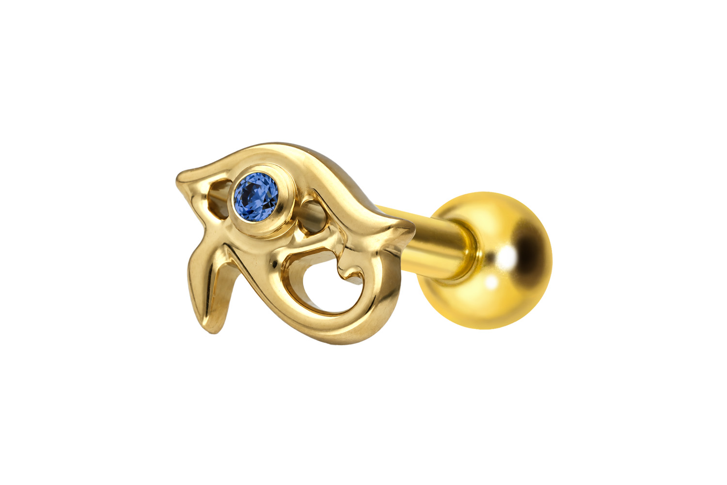 Titanum ear piercing with internal thread EYE OF HORUS