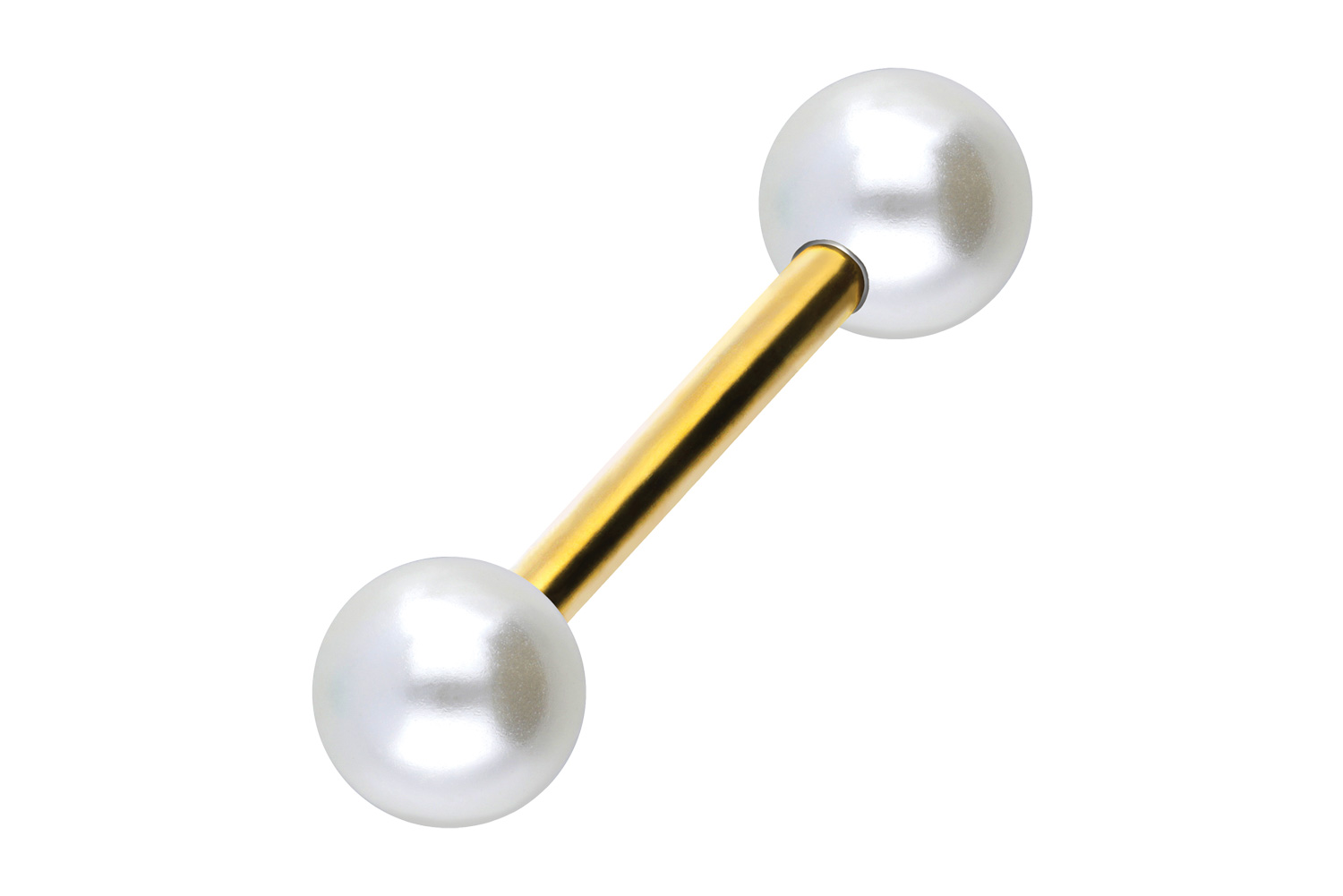 Titanium barbell SYNTHETIC PEARLS