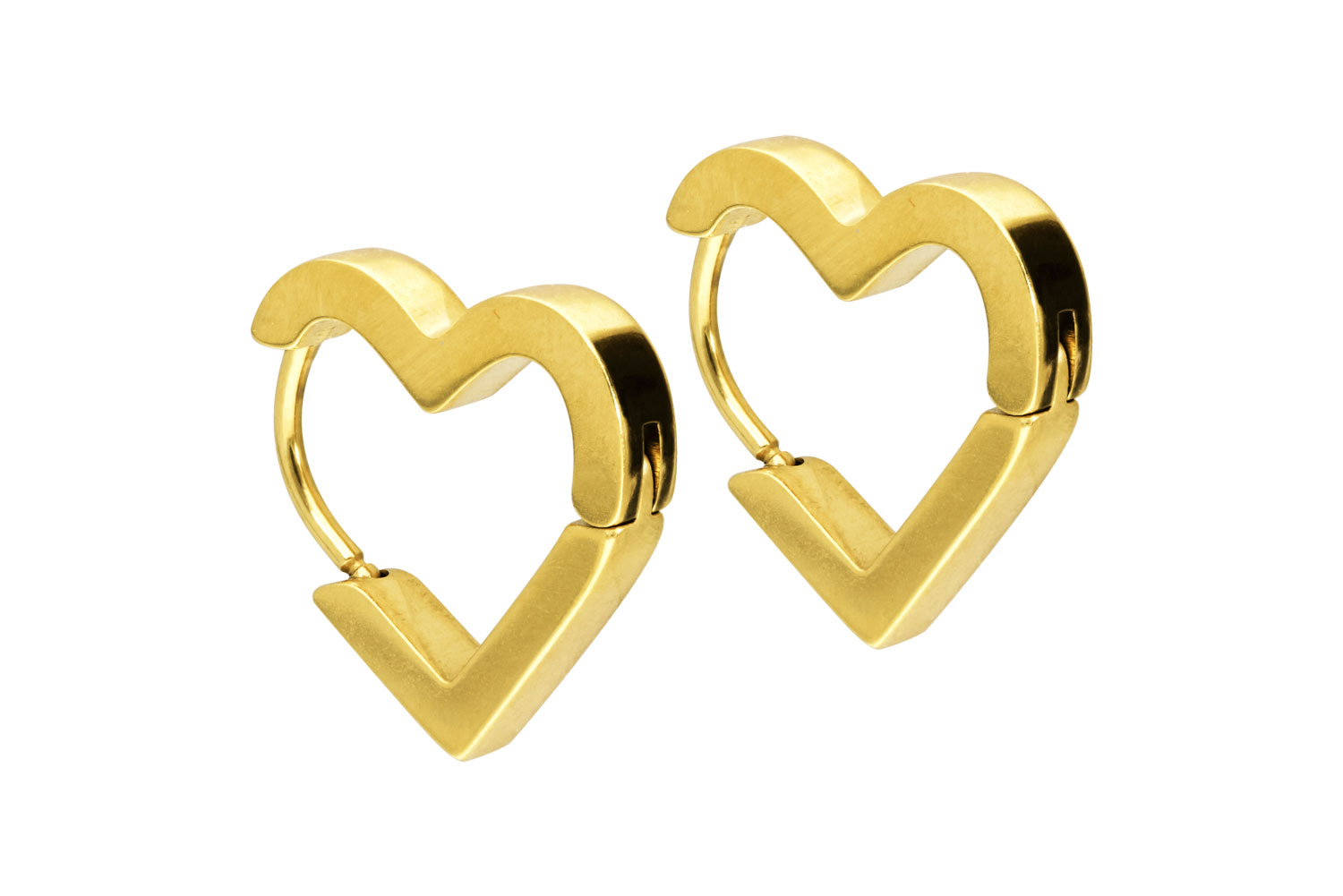 Surgical steel ear clicker creoles HEART