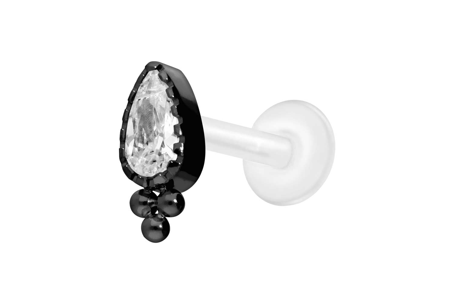 PIERCINGLINE Piercing Stecker PTFE Labret mit Innengewinde + Titan-Aufsatz - Bild 25 von 41