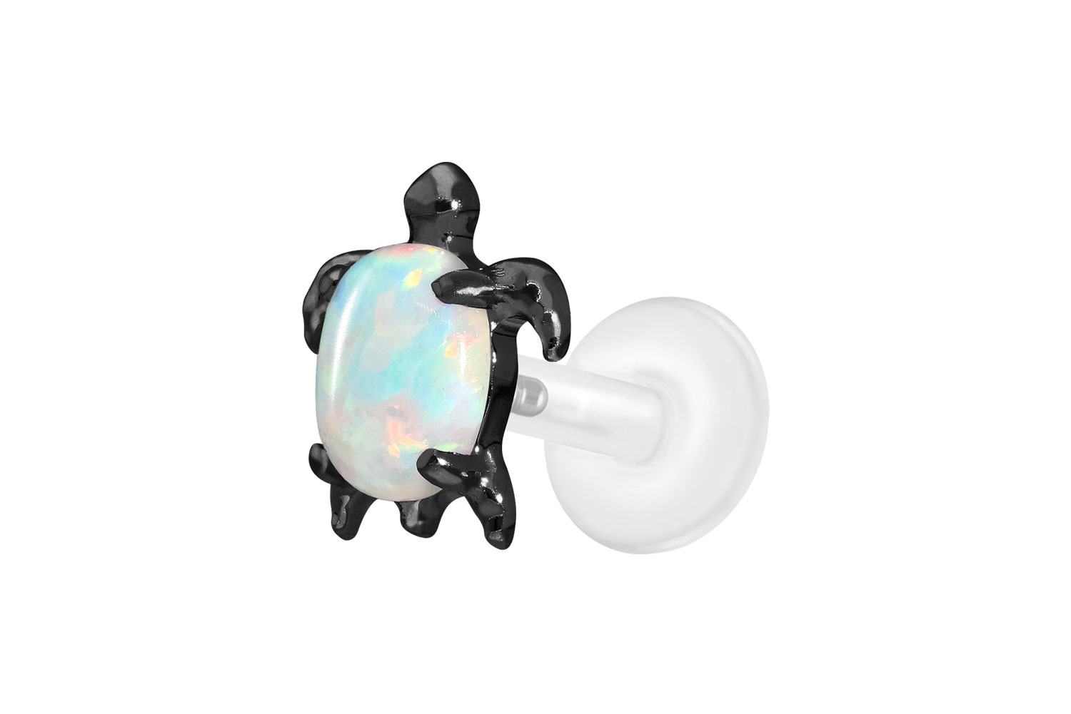 PTFE labret with internal thread + titanium attachment TURTLE