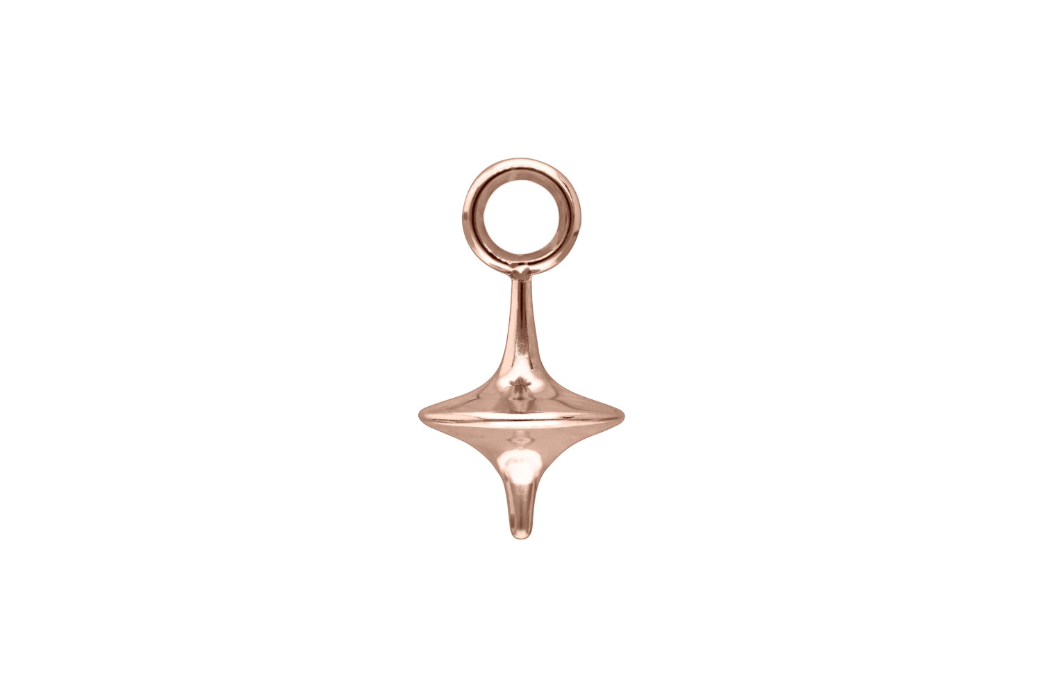 Surgical steel pendant for clickers SPINNING TOP