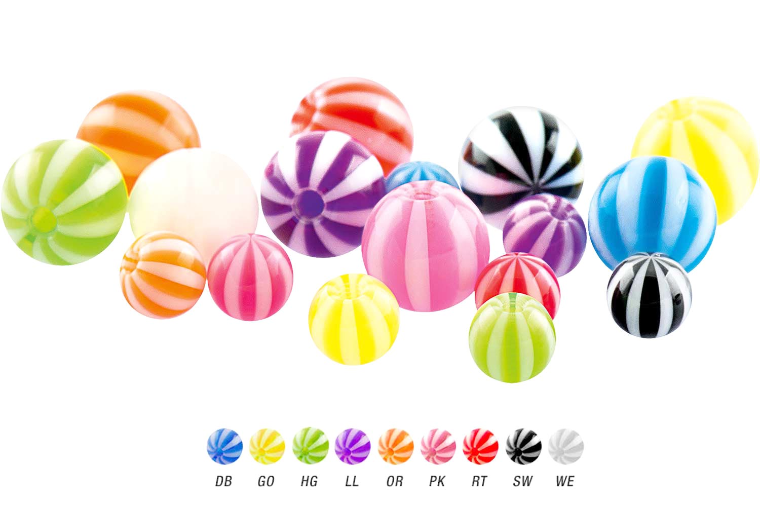 Acrylic screw-in ball BEACH BALL ++SALE++