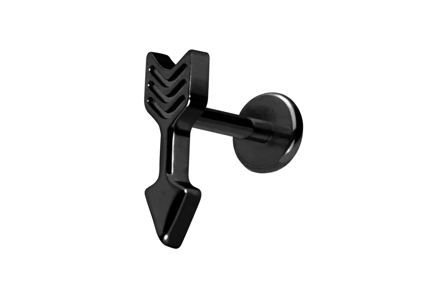 Titanium labret with push fit ARROW