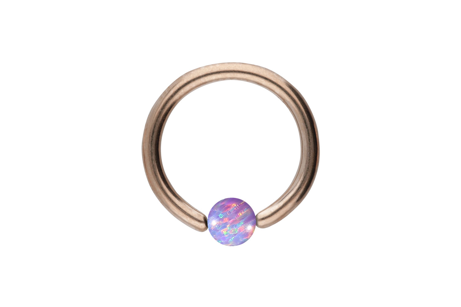 Titanium ball closure ring SYNTHETIC OPAL