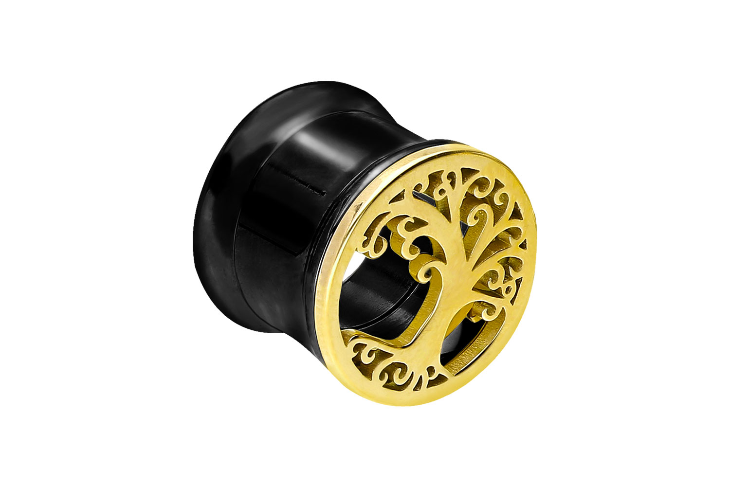 Chirurgenstahl Double Flared Tunnel LEBENSBAUM ++SALE++