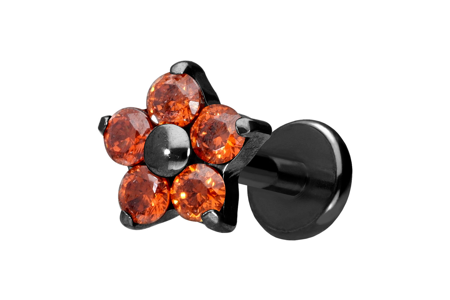 Titan Labret mit Push Fit KRISTALLBLUME
