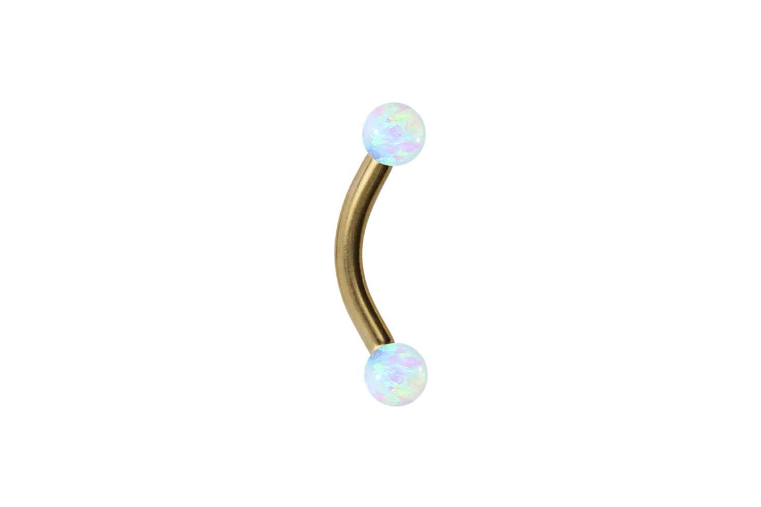 Surgical steel banana SYNTHETIC OPAL