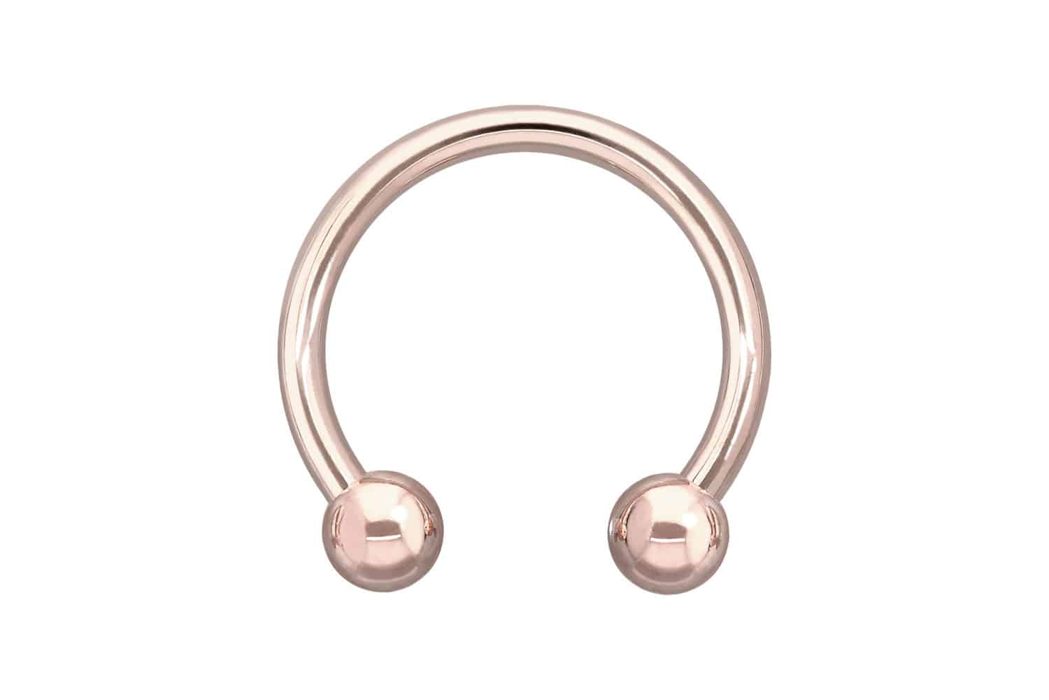 14/18 carat gold circular barbell