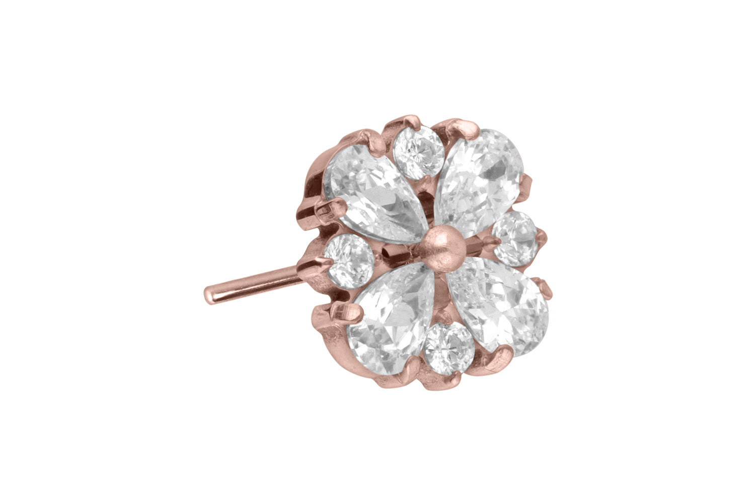 Titanium attachment with push pin CRYSTAL ORNAMENT