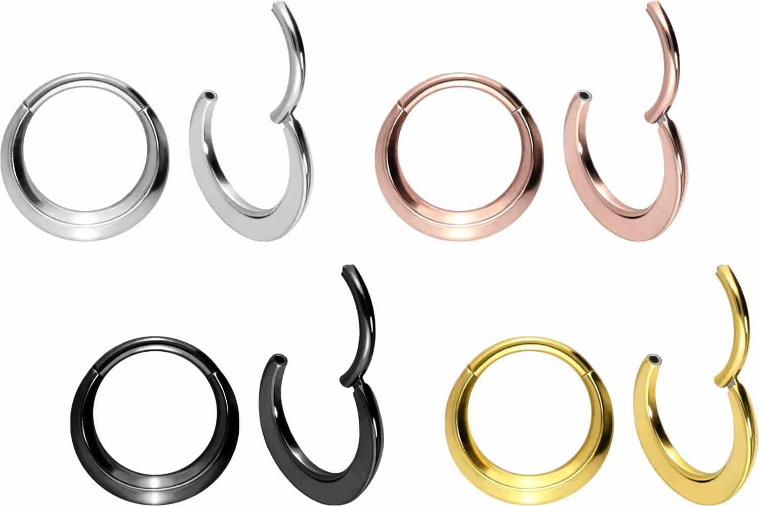 Titanium segment ring clicker FLAT