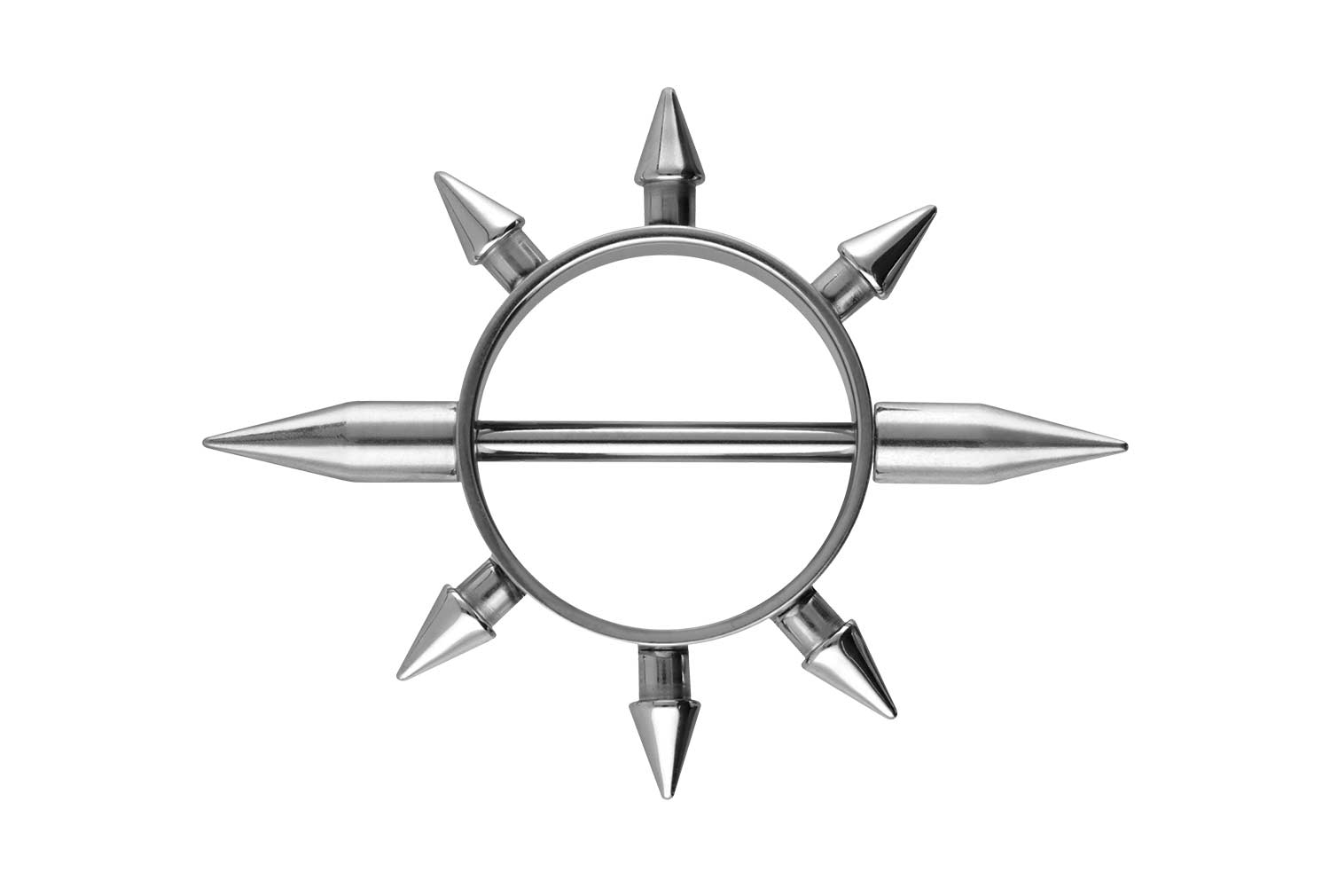 Surgical steel nipple ring CONES