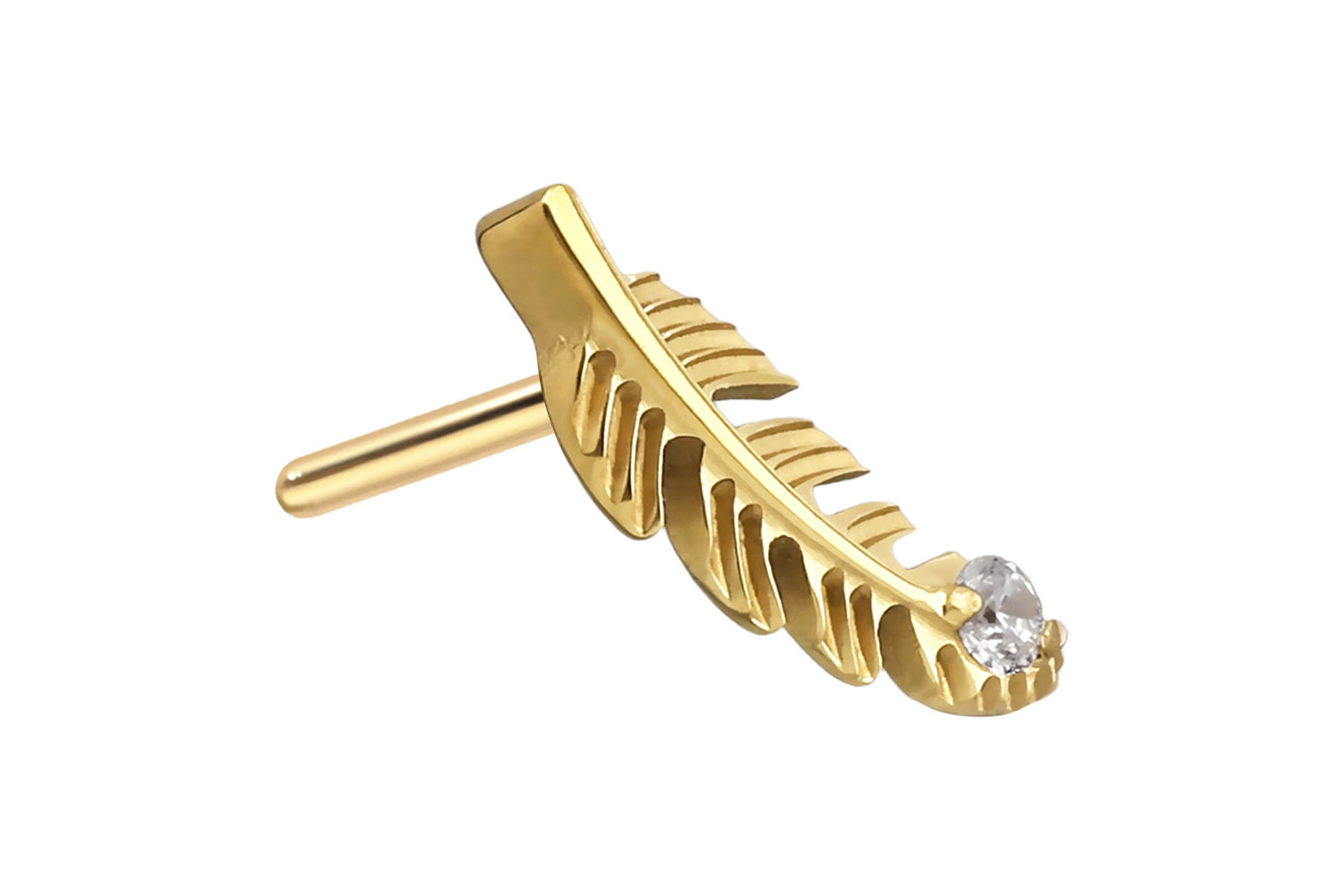 Titanium attachment with push pin FEATHER