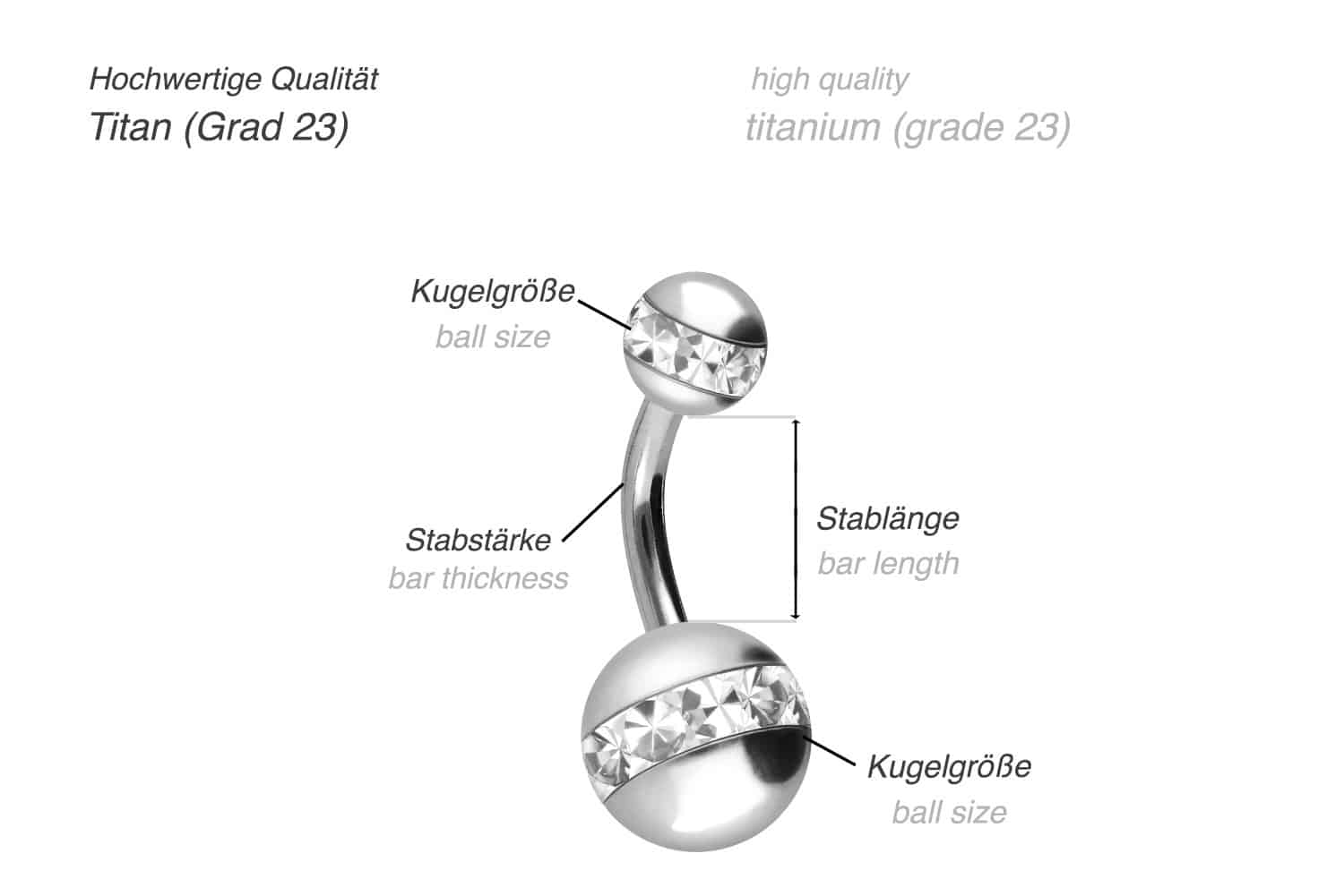 Titanium bananabell EPOXY RING BALLS