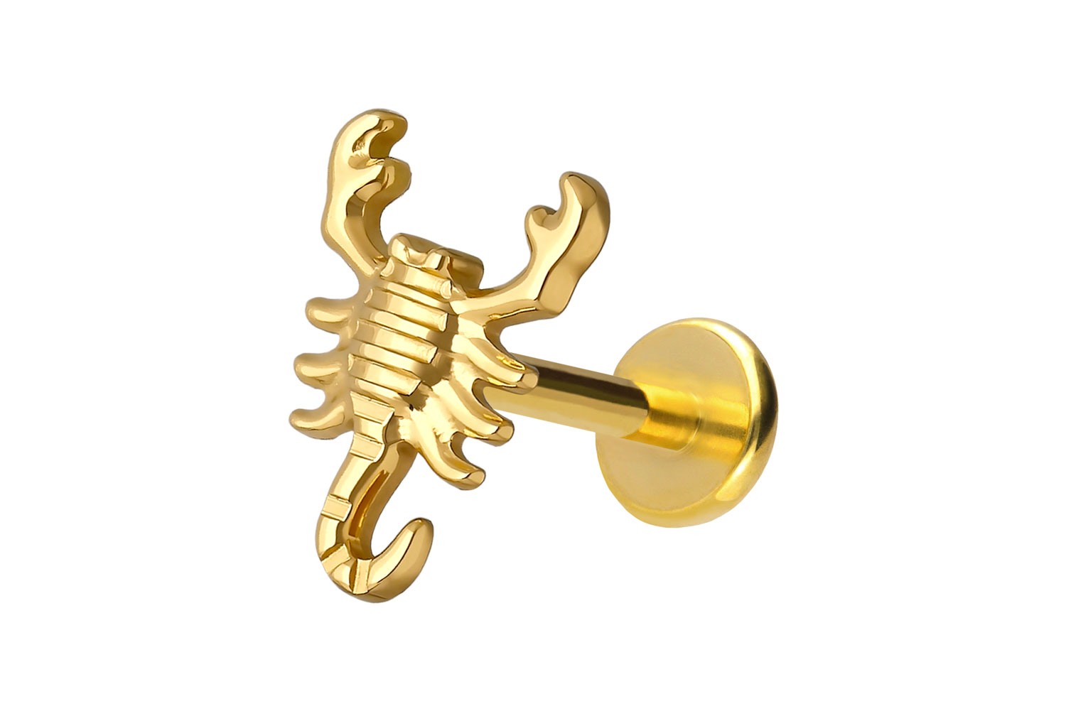 Titanium labret with push fit SCORPION