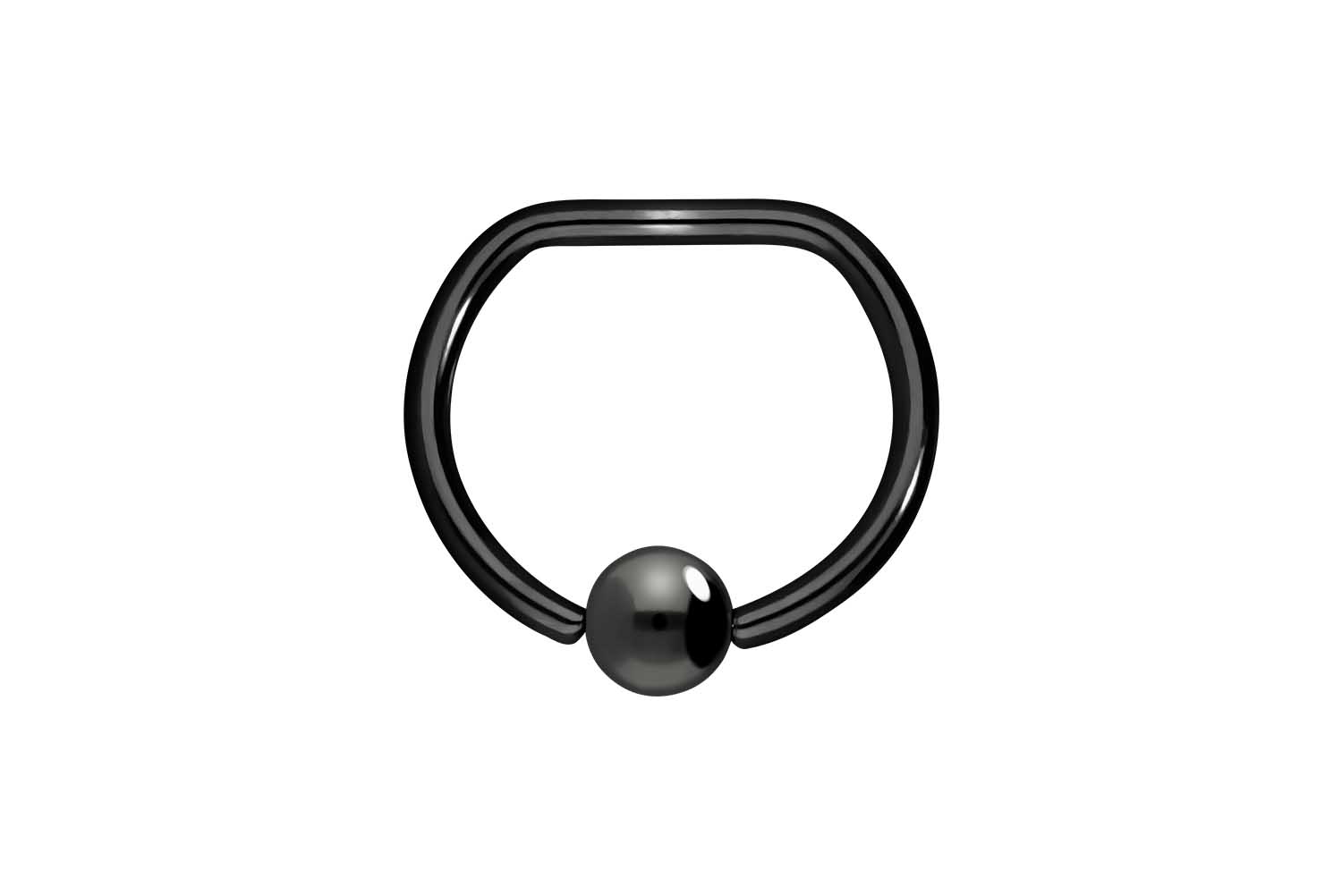 Chirurgenstahl Klemmkugelring D-FORM ++SALE++