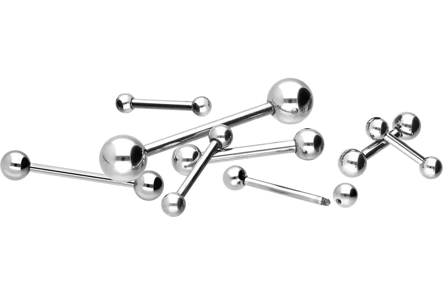 Surgical steel barbell