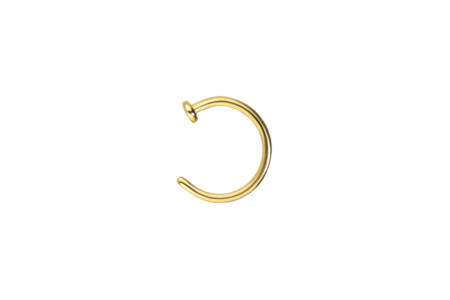 Surgical steel nose ring open PLATE