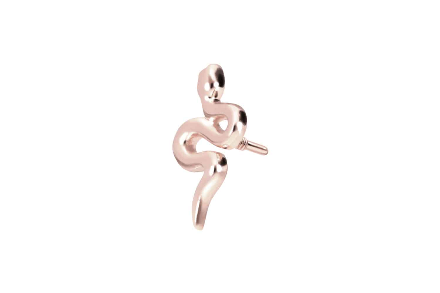 14 carat gold screw-in attachment with external thread SNAKE