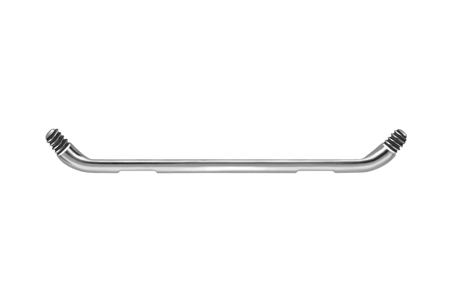 Titanium surface barbell FLAT TWO HOLES (45 degree) without balls