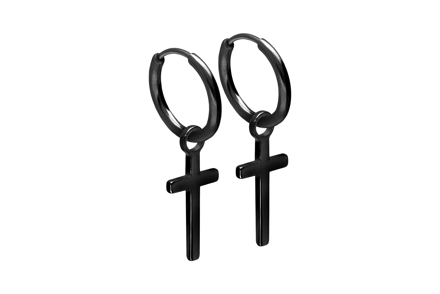 Chirurgenstahl Ohrclicker Creolen KREUZ
