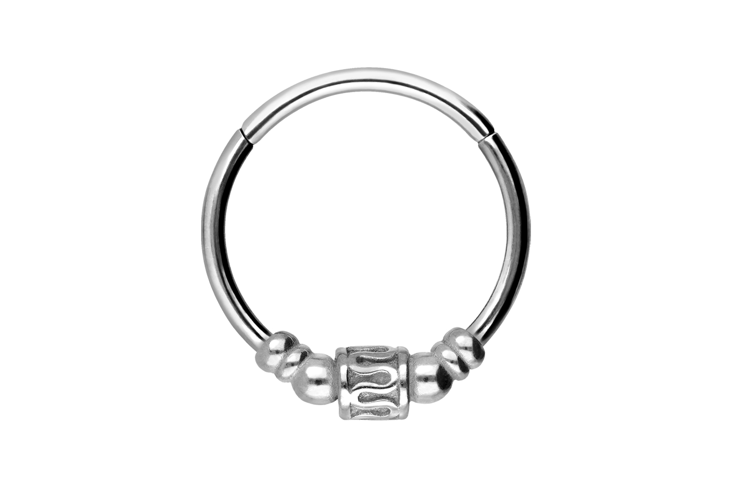 Surgical steel segment ring clicker ETHNO DESIGN