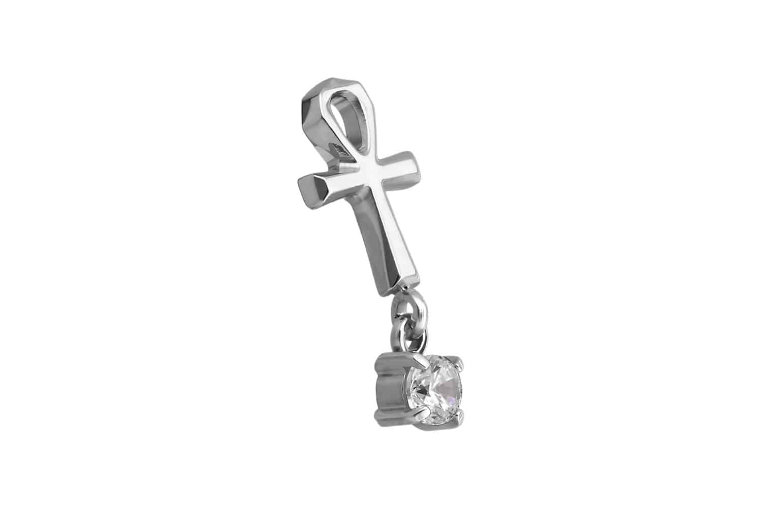 Titanium screw-in attachment with external thread ANKH + CRYSTAL