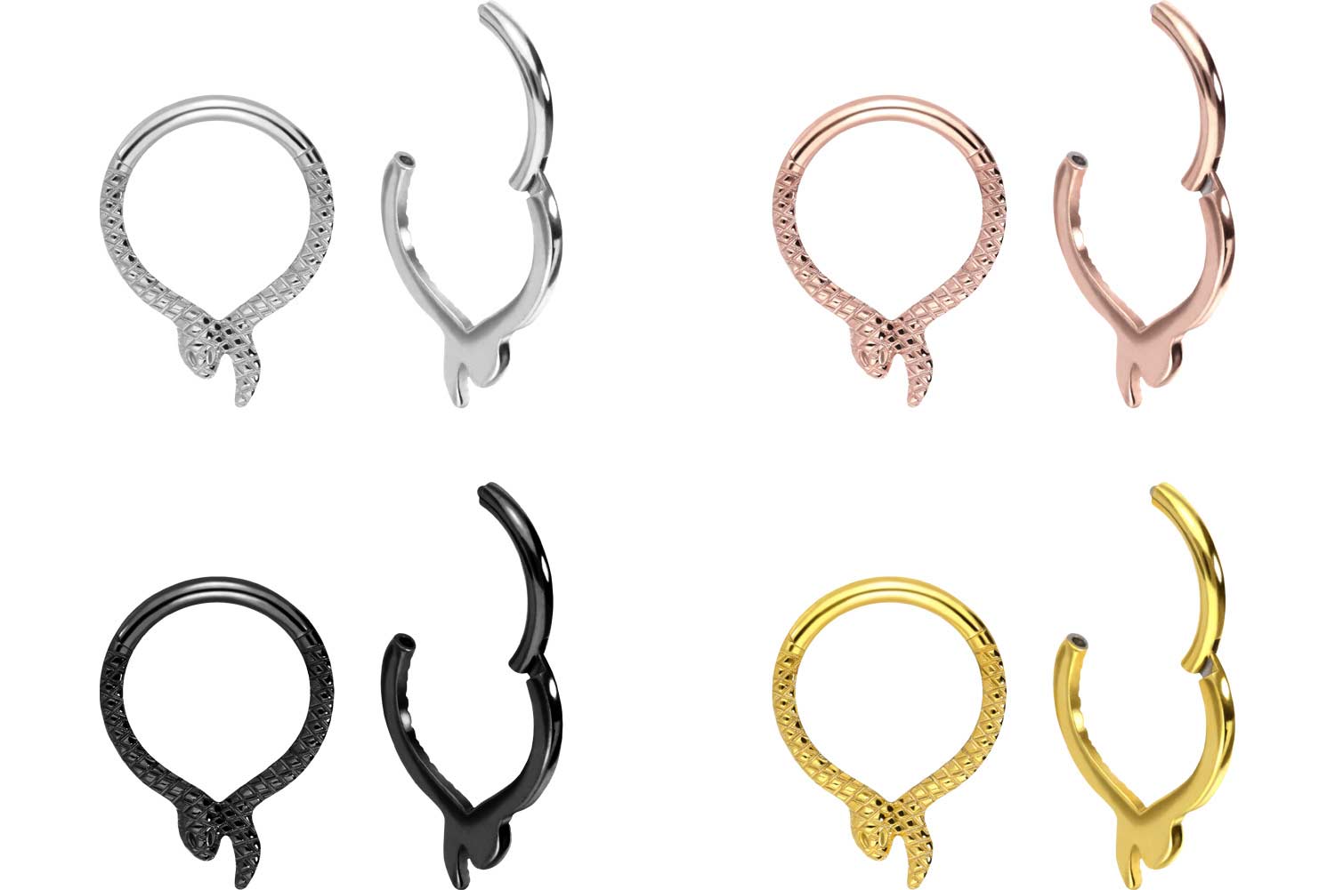 Titanium segment ring clicker SNAKE