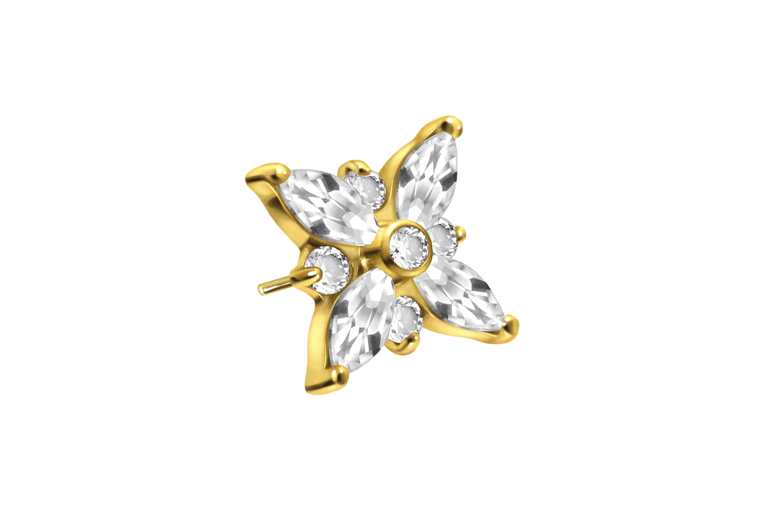 Titanium attachment with push pin CRYSTAL STAR