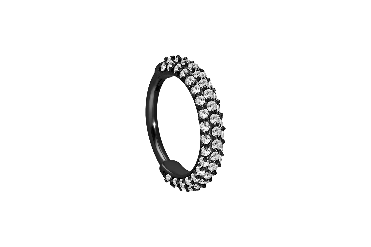 Chirurgenstahl Segmentring Clicker KRISTALLRAND