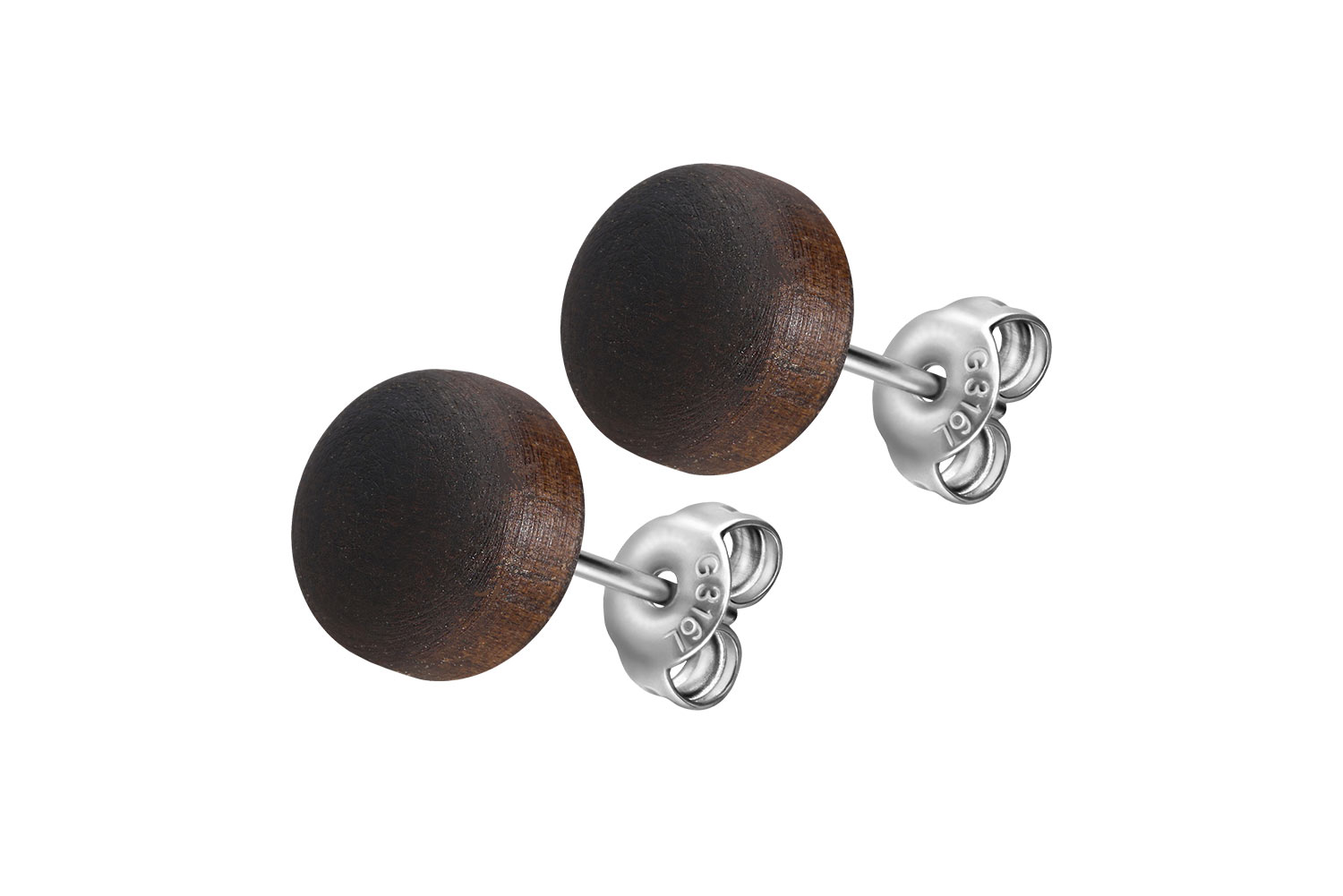 Chirurgenstahl Ohrstecker HOLZDISC ++SALE++