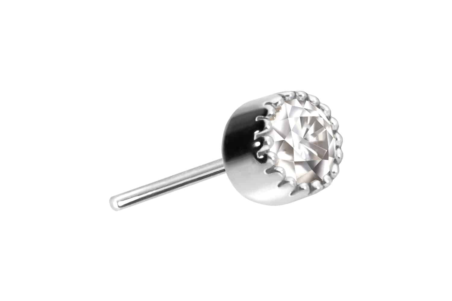 14 carat gold attachment with titanium push pin MOISSANITE DISC