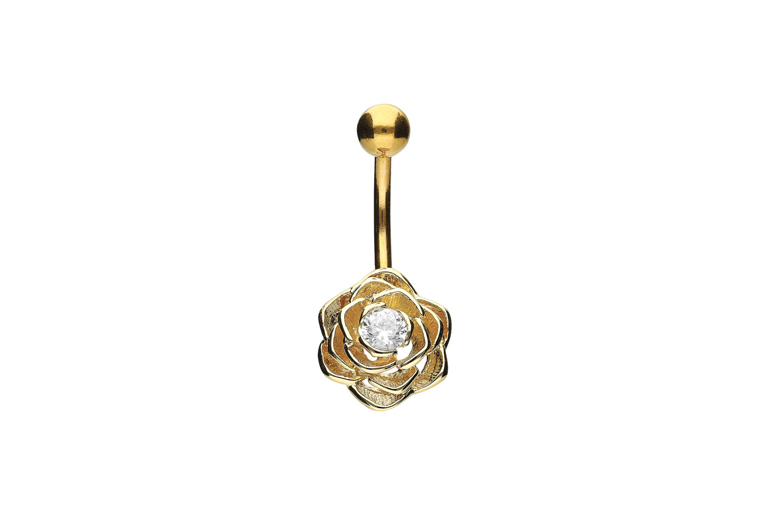 Chirurgenstahl Bananabell mit Brass-Design BLUME ++SALE++
