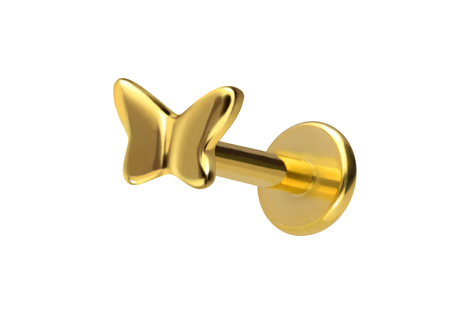 Titan Labret mit Innengewinde SCHMETTERLING
